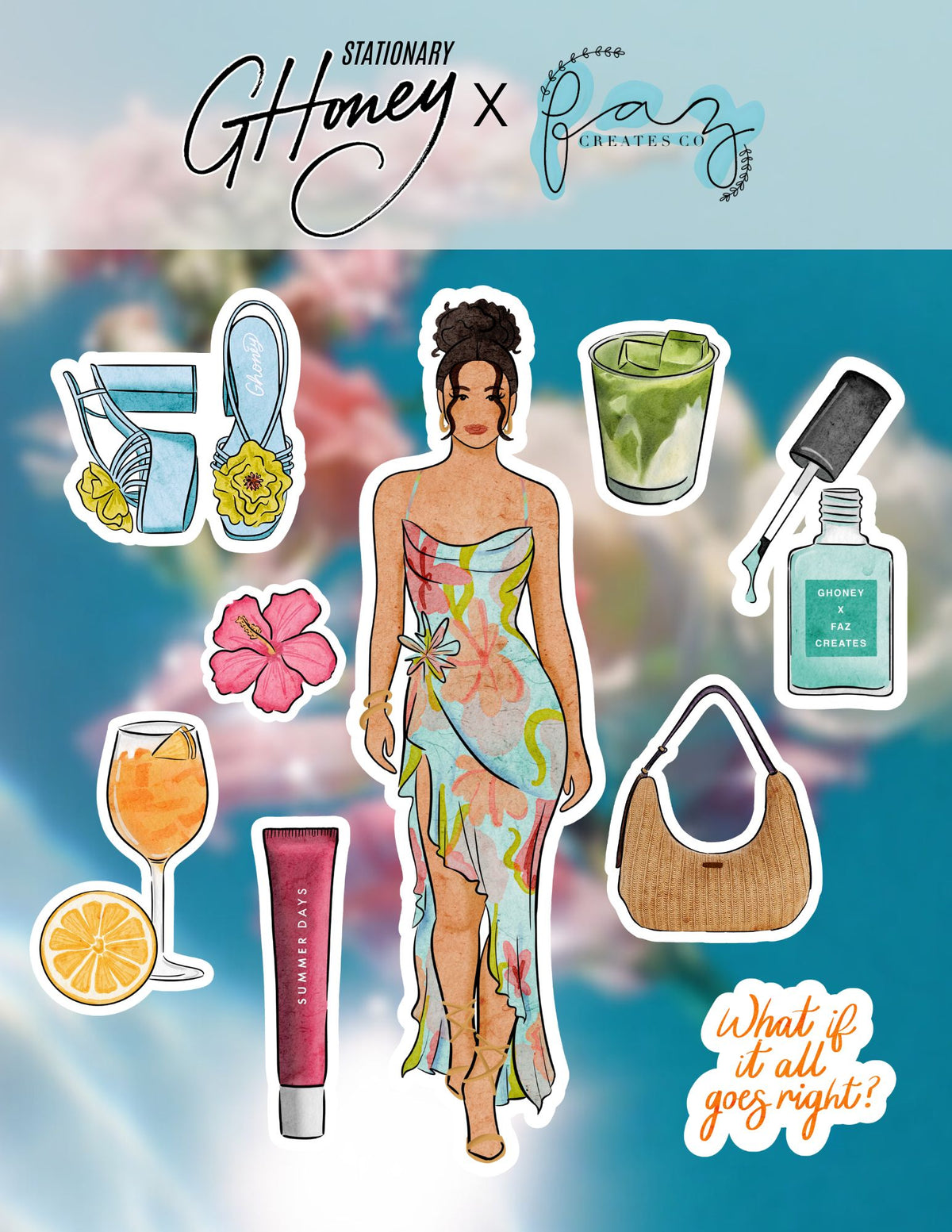 GHoney x Faz Creates Sticker Sheet – Summer/Spring Days Collection